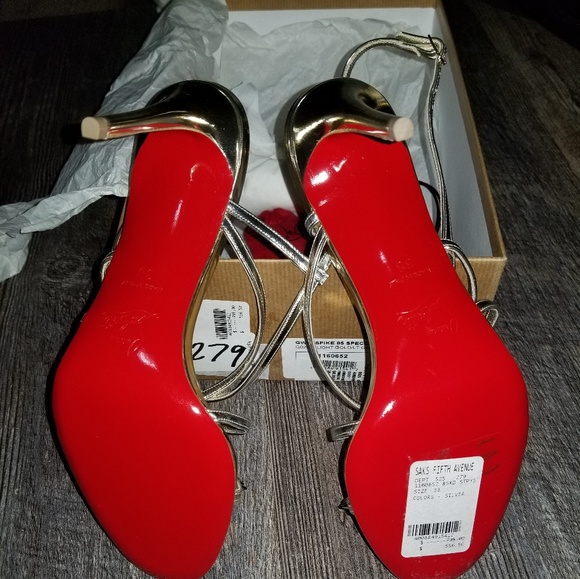 Authentic Christian Louboutin light gold strapy - Picture 6 of 8